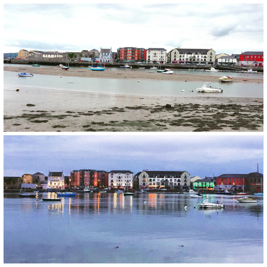 You can see how much the tides change the look of the town!