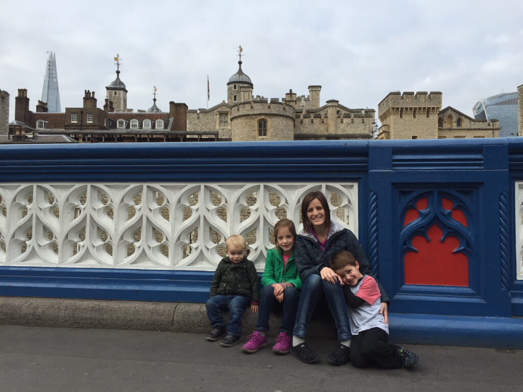 Waiting for the Big Bug outside of the London Tower castle.