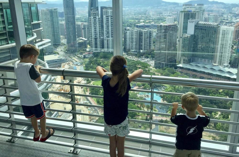 On the Sky Bridge of the Petronas Towers!